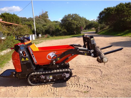 MOTOCARRIOLA CINGOLATA CORMIDI C 85 CON FORCHE SOLLEVAMENTO - VIDEO