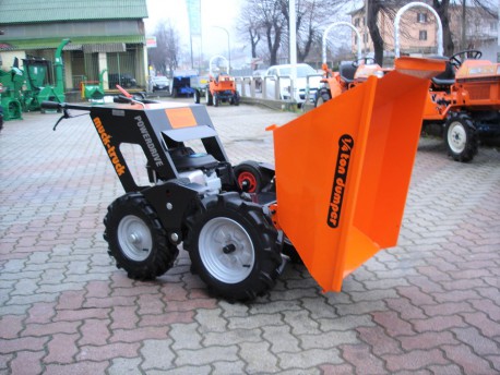 MOTOCARRIOLA GOMMATA MUCK-TRUCK POWER DRIVE TRASMISSIONE 4x4 250 Kg HONDA CASSONE DUMPER