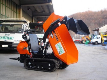 MOTOCARRIOLA Cingolata Autocaricante CORMIDI C 10.80 Benna SKID - VIDEO