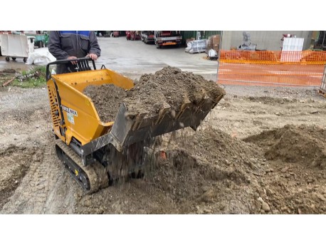 MOTOCARRIOLA CINGOLATA KATOIMER CARRY 107 con BENNA DENTATA per MOVIMENTO TERRA - NOVITA' ASSOLUTA - VIDEO 