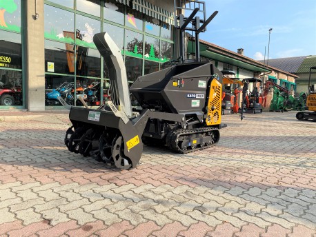MOTOCARRIOLA CINGOLATA KATOIMER CARRY 108 HF con TURBINA NEVE BISTADIO IDROSTATICA cm 90 - VIDEO