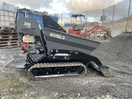 MOTOCARRIOLA CINGOLATA GIOR 600 PRO HONDA - CASSONE DUMPER con PALA AUTOCARICANTE - NUOVO MODELLO - VIDEO