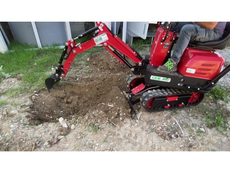 MINIESCAVATORE GIOR 700 PRO - BRACCIO ALLUNGATO - BENNA SCAVO CM 30 - 45