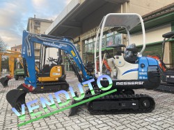MINIESCAVATORE USATO MESSERSI M 18 BE - SOLO 800 ORE - ATTACCO RAPIDO NUOVO CON 3 BENNE