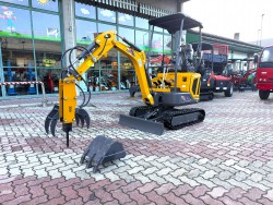 MINIESCAVATORE GIOR 16 Evo.5 - CON MARTELLO 80 KG DOPPIA PUNTA - POWER KUBOTA