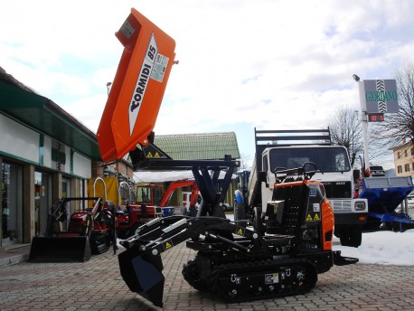 NOVITA' NUOVA MOTOCARRIOLA CINGOLATA CORMIDI C.85 SCARICO ALTO BENNA SKID