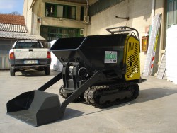 MOTOCARRIOLA USATA IHIMER KATO CARRY 107 CON  CASSONE DUMPER E PALA AUTOCARICANTE - PREZZO - GARANZIA