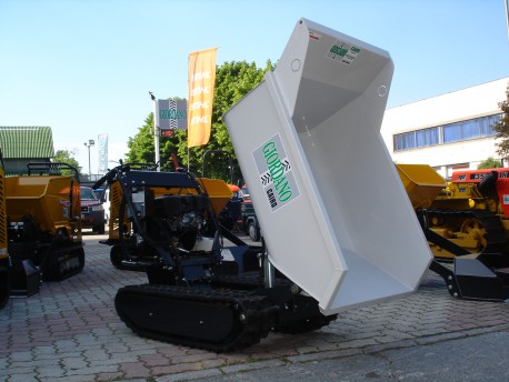 MOTOCARRIOLA CINGOLATA GIOR 600 KG KAWASAKI DUMPER RIBALTAMENTO IDRAULICO CON SPONDA ANTERIORE APRIBILE NUOVA